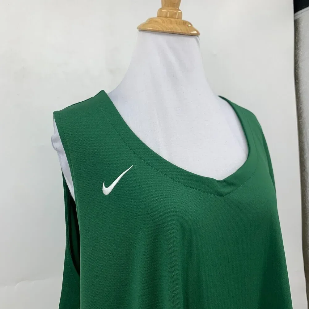 Nike Basketball Jersey Shirt Womens XXXL 3XL Green Sleeveless V Neck Lightweight